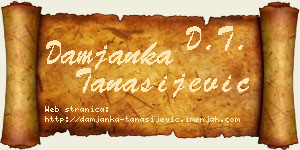 Damjanka Tanasijević vizit kartica